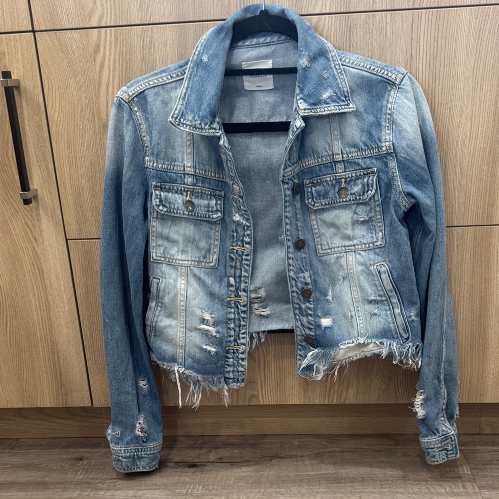 Distressed Blue Denim Jean Jacket